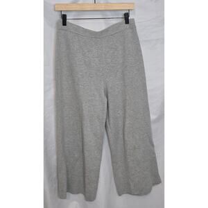 J. Crew Wide-Leg Sweater Gray Knit Capri Cropped Pants - Size XS
